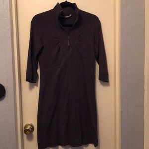 Athleta cotton zip-neck dress